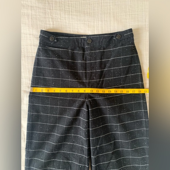 Madewell Slim Wide leg pants in black speckled windowpane size 27 - Picture 14 of 16